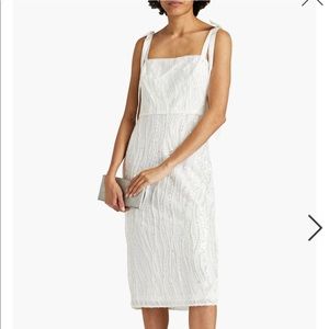 ML Monique Lhuillier
Women's White Embellished Tulle Midi Dress size 8